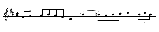 J.B. Miller's Reel - staff notation
