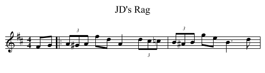 JD's Rag - staff notation