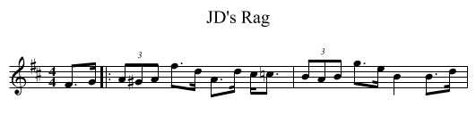 JD's Rag - staff notation