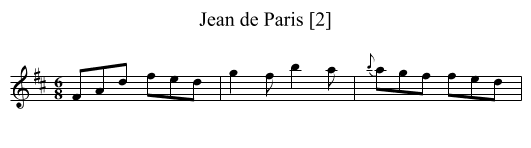 Jean de Paris [2] - staff notation