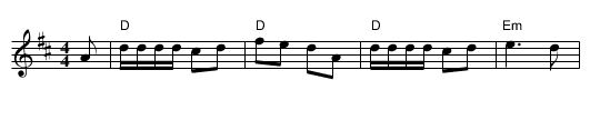 Jean Kirkpatrick's Fancy - staff notation