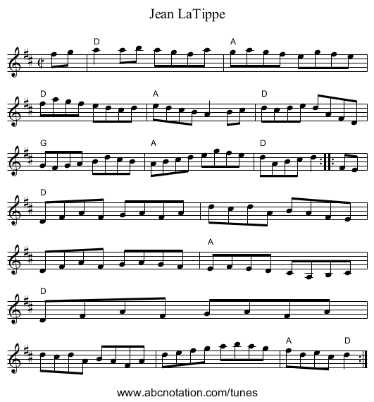 Jean LaTippe - staff notation