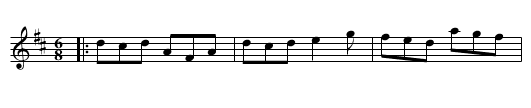 Jeanie's Blue E'en - staff notation