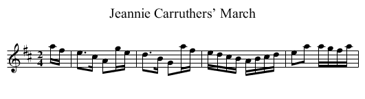 Jeannie Carruthers’ March - staff notation