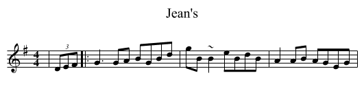 Jean's - staff notation