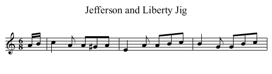 Jefferson and Liberty Jig - staff notation