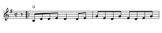 Jefferson Road - staff notation