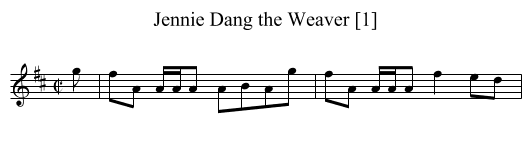 Jennie Dang the Weaver [1] - staff notation