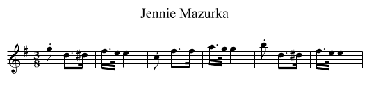 Jennie Mazurka - staff notation