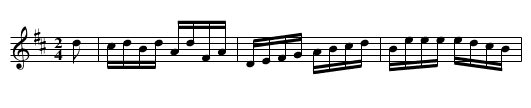 Jennie’s Hornpipe - staff notation