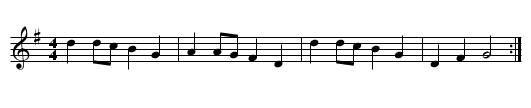 Jenny Baubee Two. WM.099 - staff notation