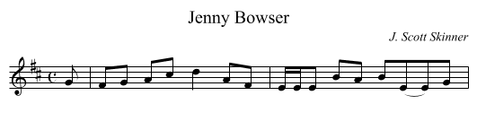 Jenny Bowser - staff notation