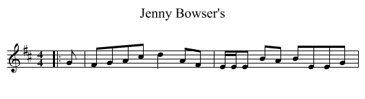 Jenny Bowser's - staff notation