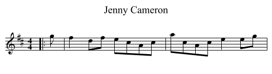 Jenny Cameron - staff notation