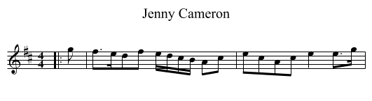 Jenny Cameron - staff notation