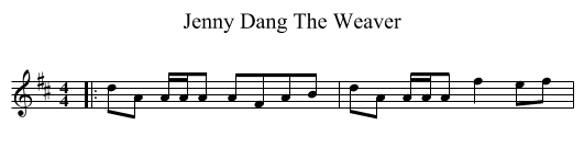 Jenny Dang The Weaver - staff notation