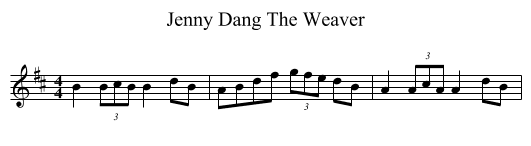 Jenny Dang The Weaver - staff notation