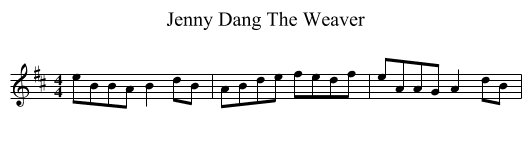 Jenny Dang The Weaver - staff notation