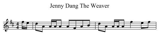 Jenny Dang The Weaver - staff notation