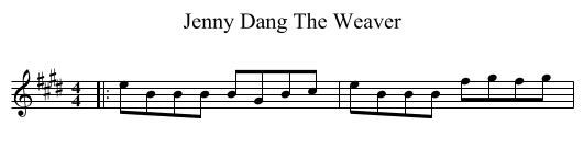Jenny Dang The Weaver - staff notation