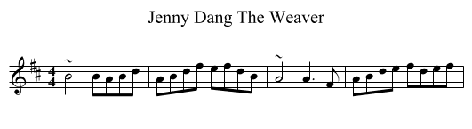 Jenny Dang The Weaver - staff notation