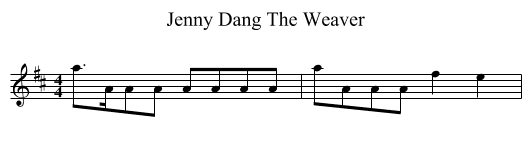 Jenny Dang The Weaver - staff notation
