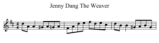 Jenny Dang The Weaver - staff notation