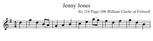 Jenny Jones - staff notation