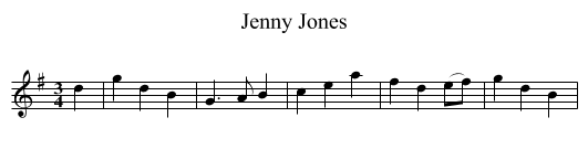 Jenny Jones - staff notation