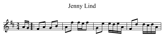 Jenny Lind - staff notation