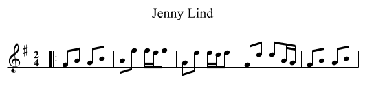 Jenny Lind - staff notation