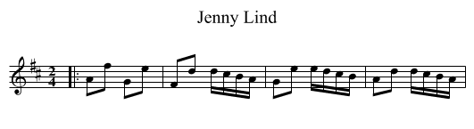 Jenny Lind - staff notation