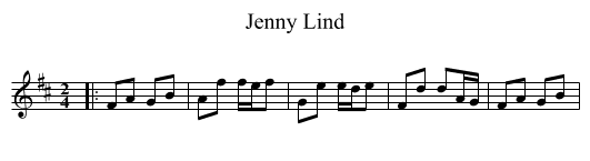 Jenny Lind - staff notation