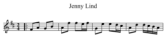Jenny Lind - staff notation