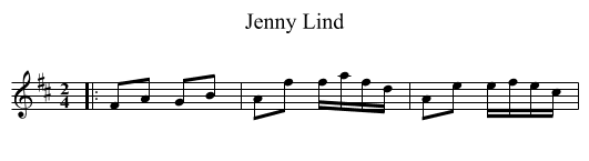 Jenny Lind - staff notation
