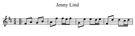 Jenny Lind - staff notation