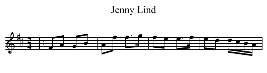 Jenny Lind - staff notation