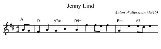Jenny Lind - staff notation