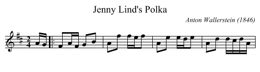 Jenny Lind's Polka - staff notation