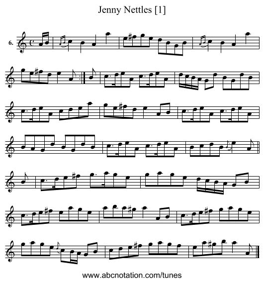 Jenny Nettles [1] - staff notation