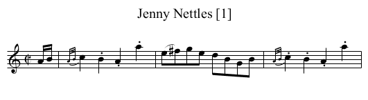 Jenny Nettles [1] - staff notation