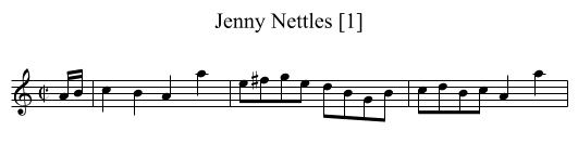 Jenny Nettles [1] - staff notation