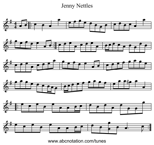 Jenny Nettles - staff notation