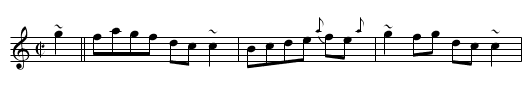 Jenny Picking Cockles - staff notation