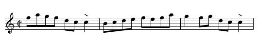 Jenny Picking Cockles - staff notation