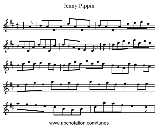 Jenny Pippin - staff notation