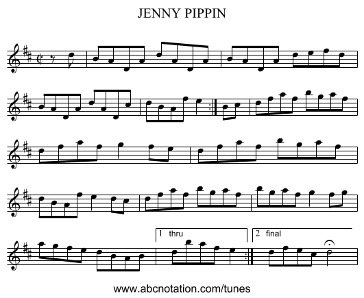 JENNY PIPPIN - staff notation