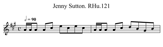 Jenny Sutton. RHu.121 - staff notation