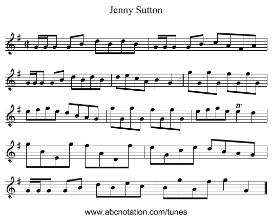 Jenny Sutton - staff notation