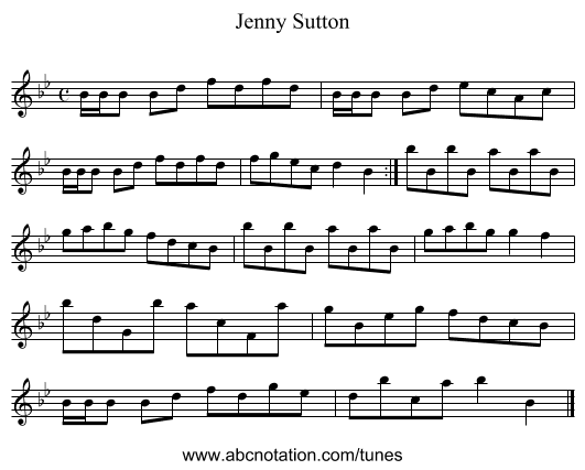 Jenny Sutton - staff notation